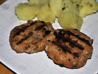 Grillowane kotlety mielone z bakłażanem